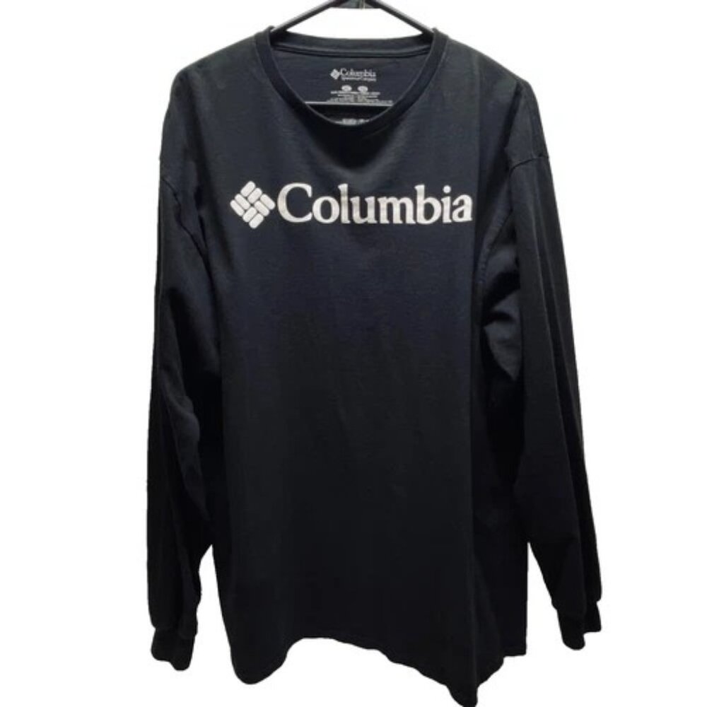 Columbia Long Sleeve Shirt Men's XL Black Sportswear Lightweight‎ Athletic Top